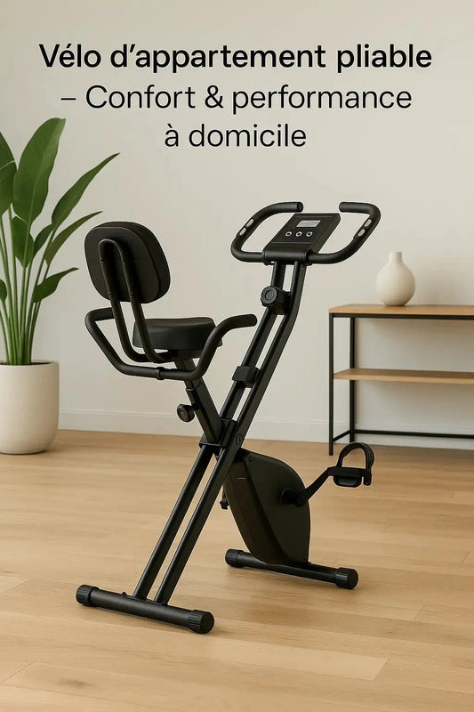 vélo-d-appartement-pliable-bigzzia-avec-Dossier Power shift fitness