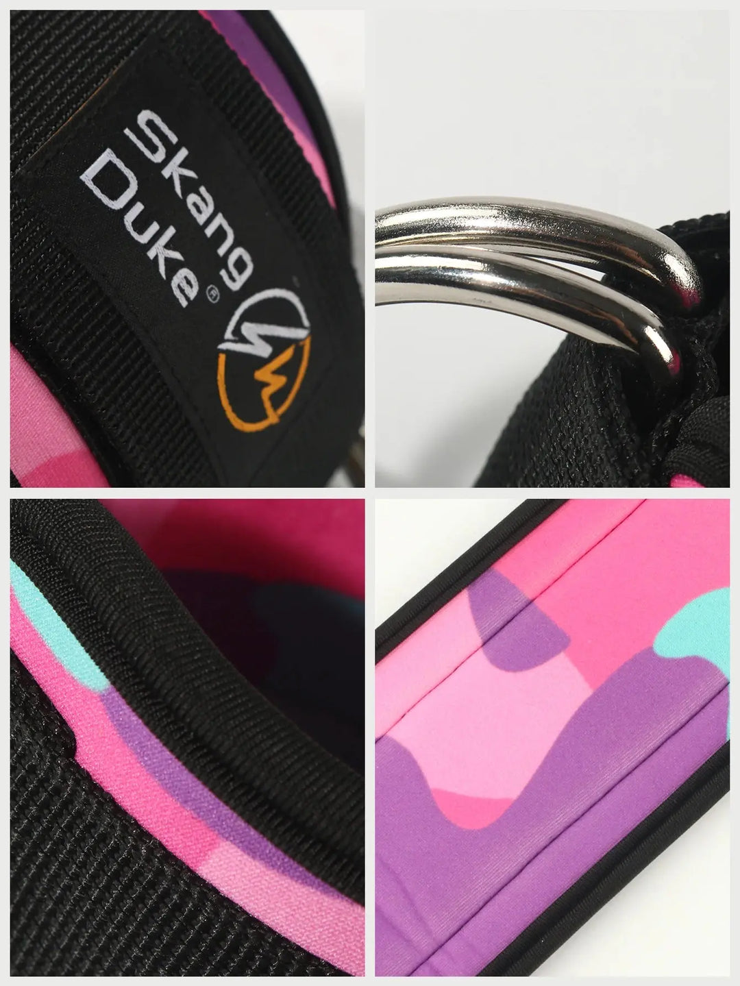 1pc Adjustable D - Ring Ankle Straps for Cable Machines - Comfortable Ankle Cuffs for Glute & Leg Muscle Strength Training in Gym - Power shift fitness