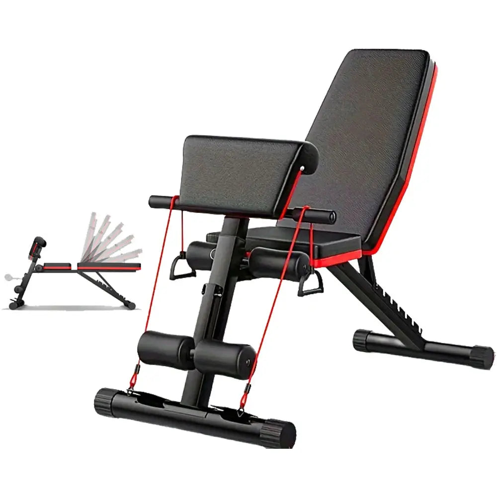 Banc de musculation ajustable avec bandes élastiques powersfit™ - Power shift fitness