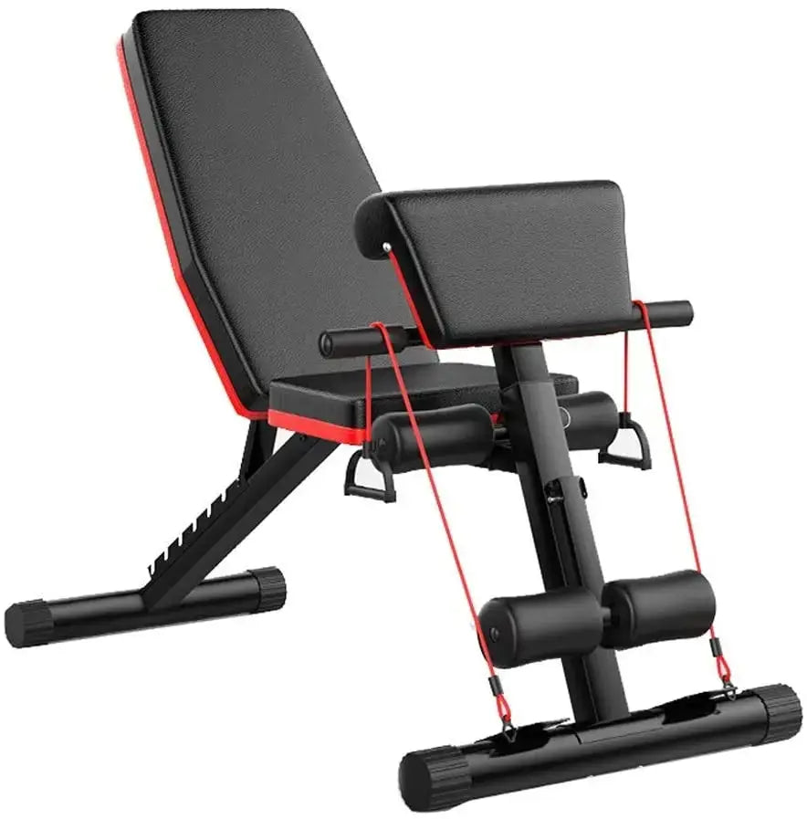 Banc de musculation ajustable avec bandes élastiques powersfit™ - Power shift fitness