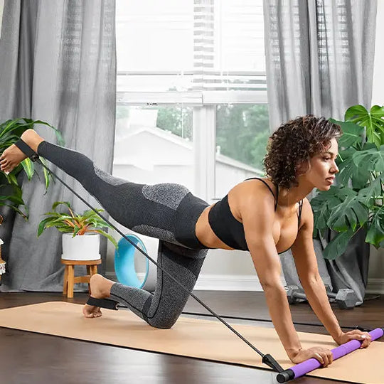 Barre portable avec sangles de résistance - Power shift fitness