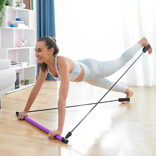 Barre portable avec sangles de résistance - Power shift fitness