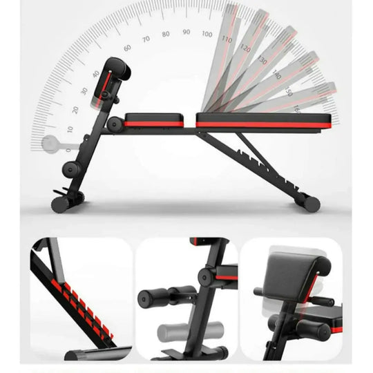 Banc de musculation ajustable avec bandes élastiques powersfit™ - Power shift fitness