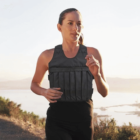 Gilet lesté réglable en tissu noir pour l'entrainement JOCESTYLE™ 3/15/35kg - Power shift fitness