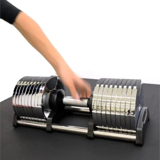 Halteres-reglables-24Kg-pour-musculation-maison-poignée-ergonomique