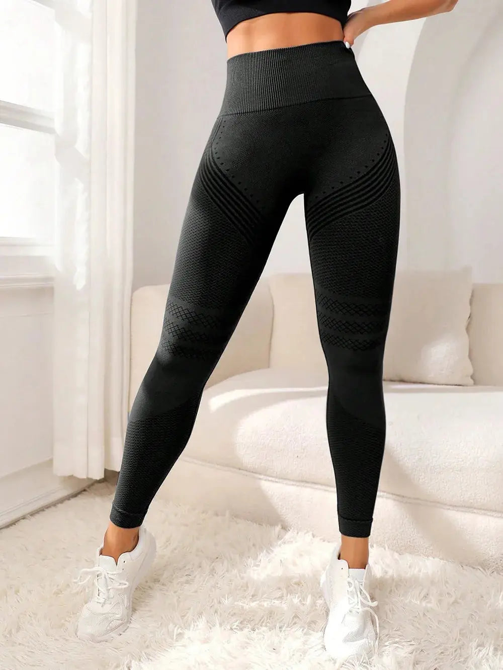 Legging-pour-le-sport-respirant-et-élastique-noir-haut-qualite-avec-ligne-sexy