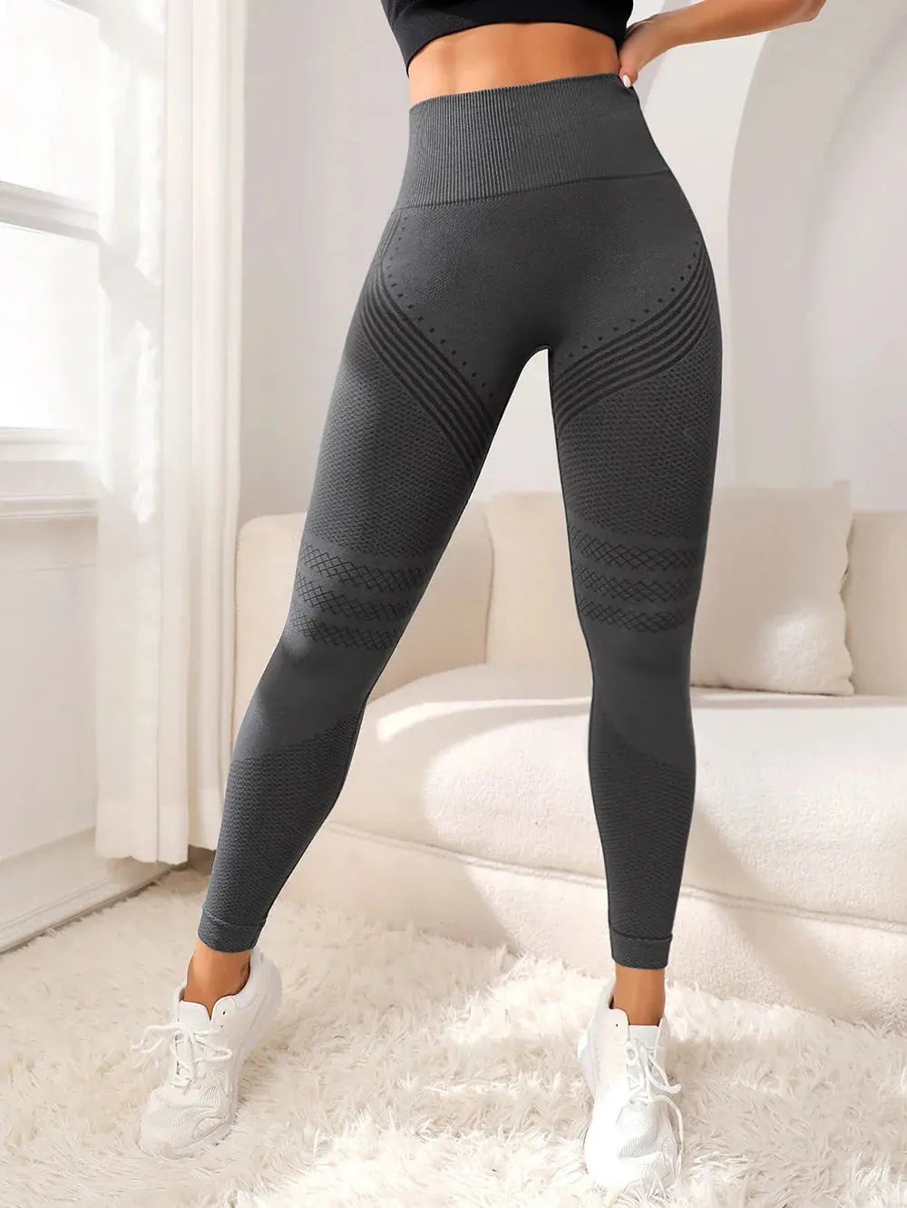 Legging-pour-le-sport-respirant-et-élastique-gris-respirant-haut-qualite-avec-ligne-sexy