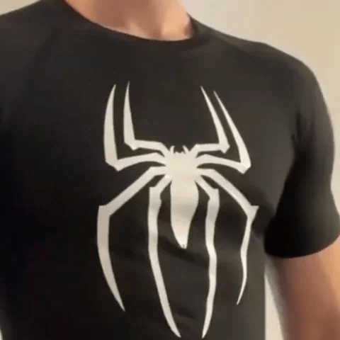 T-shirt de compression pour homme PSFIT™ avec araignée imprimée - Power shift fitness