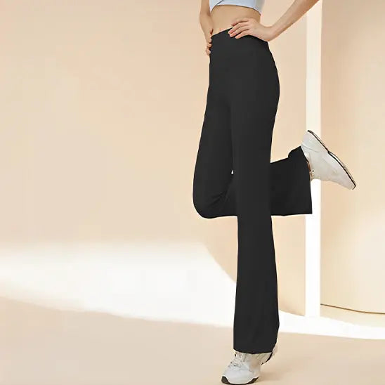 Pantalon de yoga et pilates ZDARLBO™ taille haute à jambes larges - Power shift fitness