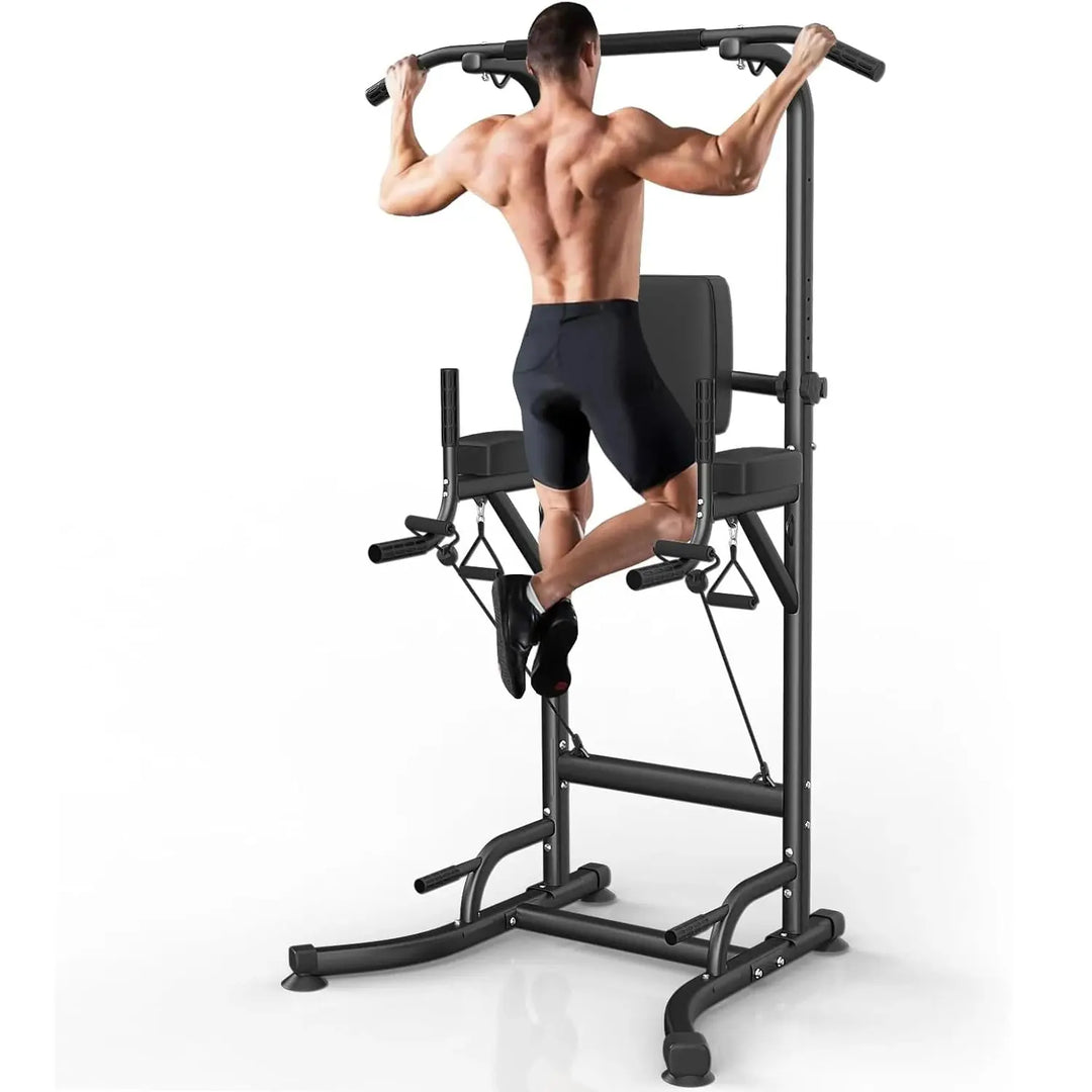 Power Tower Dip Station Pull Up Bar Multi-Function Power Tower Push Up Workout Abdominal Exercise for Home Gym Strength Training Power shift fitness