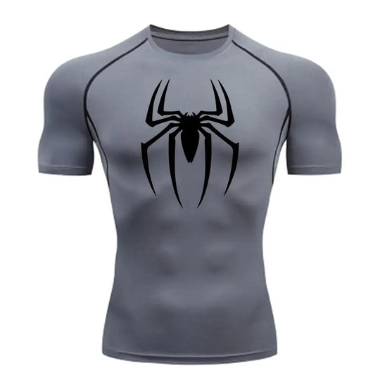 T-shirt de compression pour homme PSFIT™ avec araignée imprimée - Power shift fitness