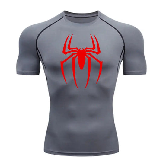 T-shirt de compression pour homme PSFIT™ avec araignée imprimée - Power shift fitness