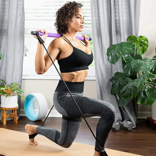 Barre portable avec sangles de résistance - Power shift fitness