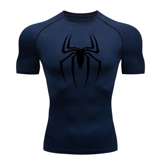 T-shirt de compression pour homme PSFIT™ avec araignée imprimée - Power shift fitness