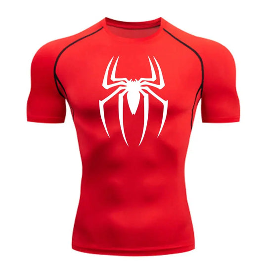 T-shirt de compression pour homme PSFIT™ avec araignée imprimée - Power shift fitness