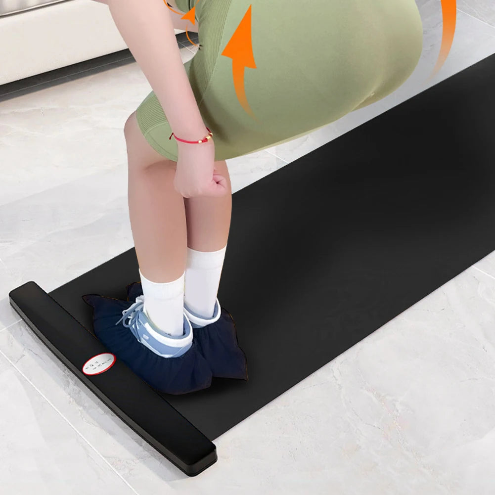 140/180/200cm Multifunctional Yoga Sliding Mat for Ice Hockey Roller Skating Leg Exercise Indoor Sliding Fitness Training Board