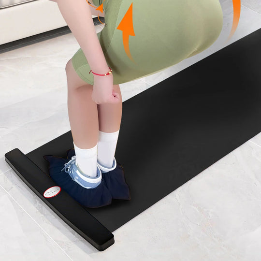140/180/200cm Multifunctional Yoga Sliding Mat for Ice Hockey Roller Skating Leg Exercise Indoor Sliding Fitness Training Board