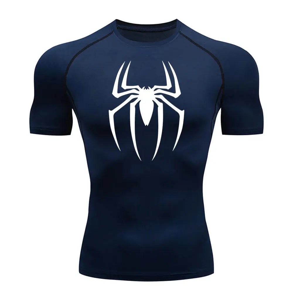 T-shirt de compression pour homme PSFIT™ avec araignée imprimée - Power shift fitness