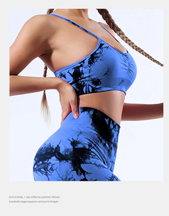 ensemble de Sport Femme Tie-Dye Sans Coutures CZGUKE™