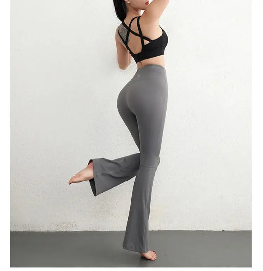 Pantalon de yoga et pilates ZDARLBO™ taille haute à jambes larges - Power shift fitness