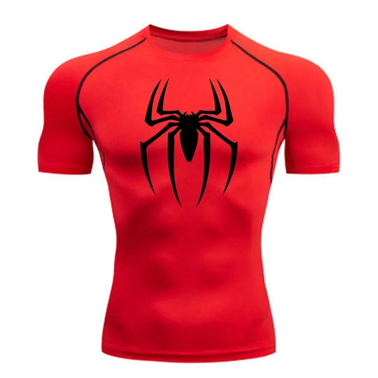 T-shirt de compression pour homme PSFIT™ avec araignée imprimée - Power shift fitness