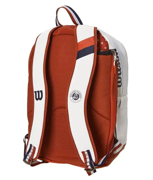 Sac-de-sport-pour-raquette-de-tennis-Wilson_-Roland-Garros-design-elegant-blanc-marron 