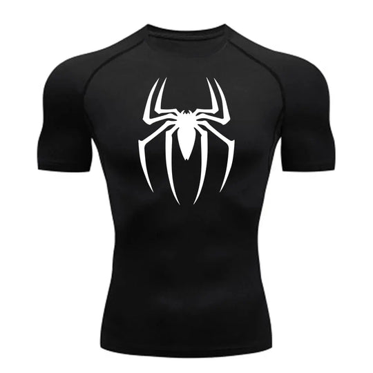 T-shirt de compression pour homme PSFIT™ avec araignée imprimée - Power shift fitness