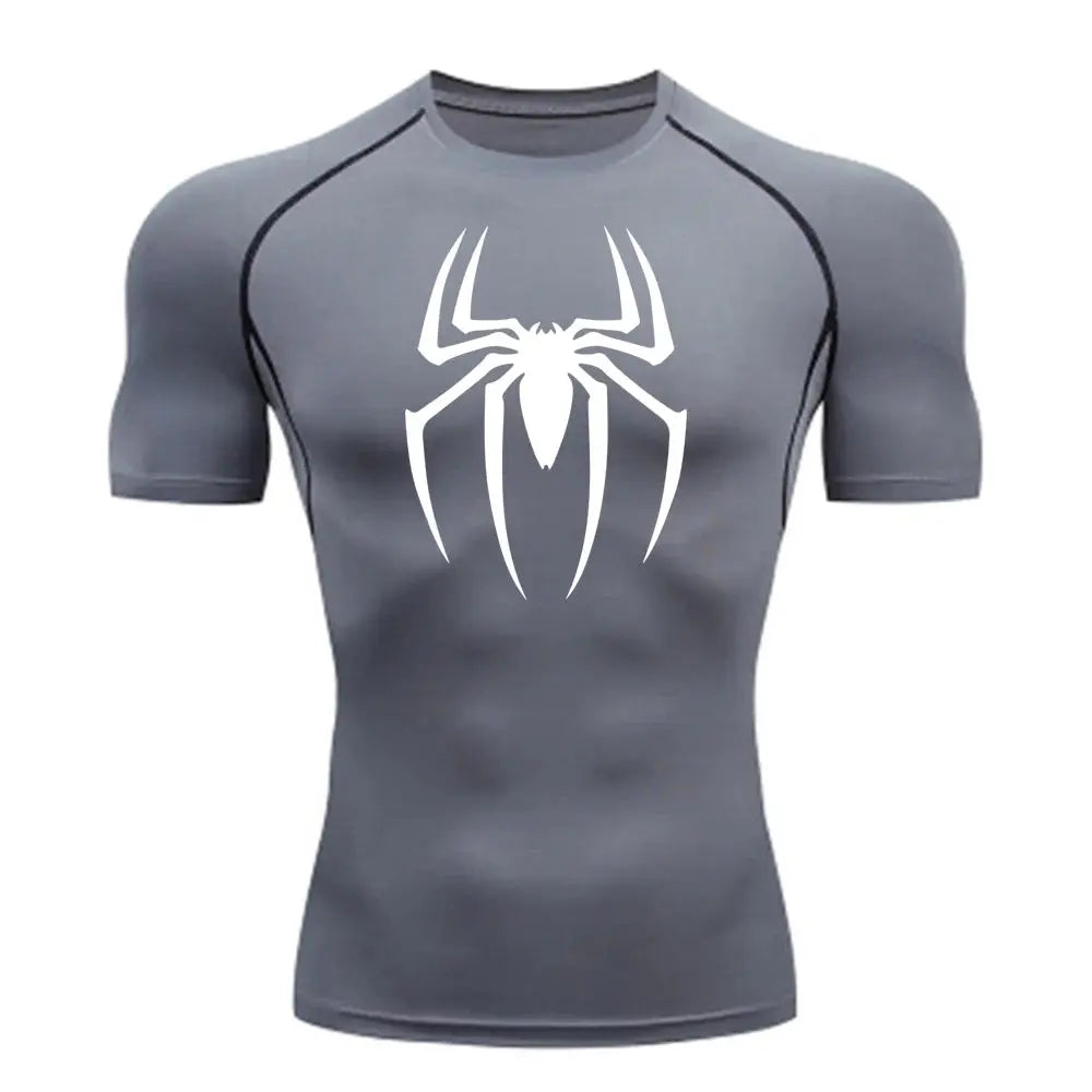 T-shirt de compression pour homme PSFIT™ avec araignée imprimée - Power shift fitness