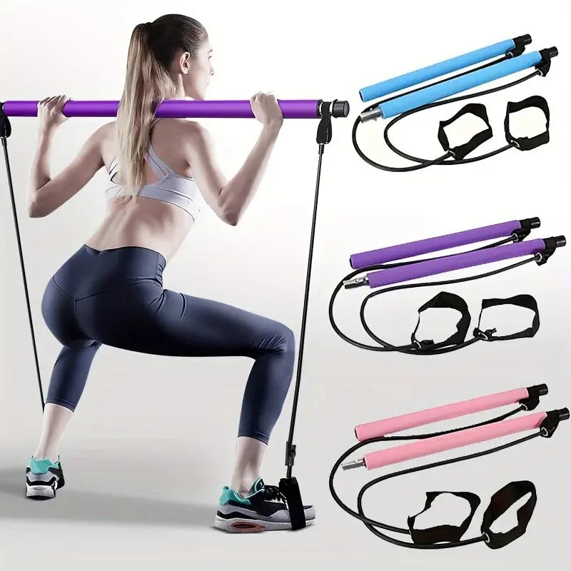 Barre portable avec sangles de résistance - Power shift fitness