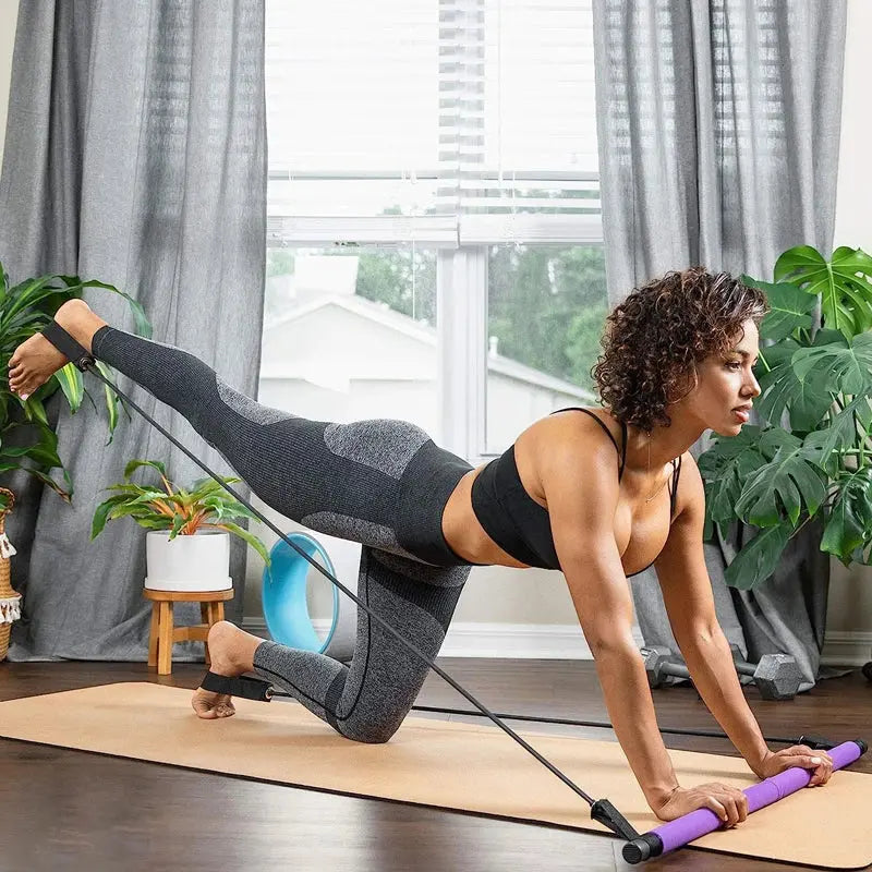 Barre portable avec sangles de résistance - Power shift fitness