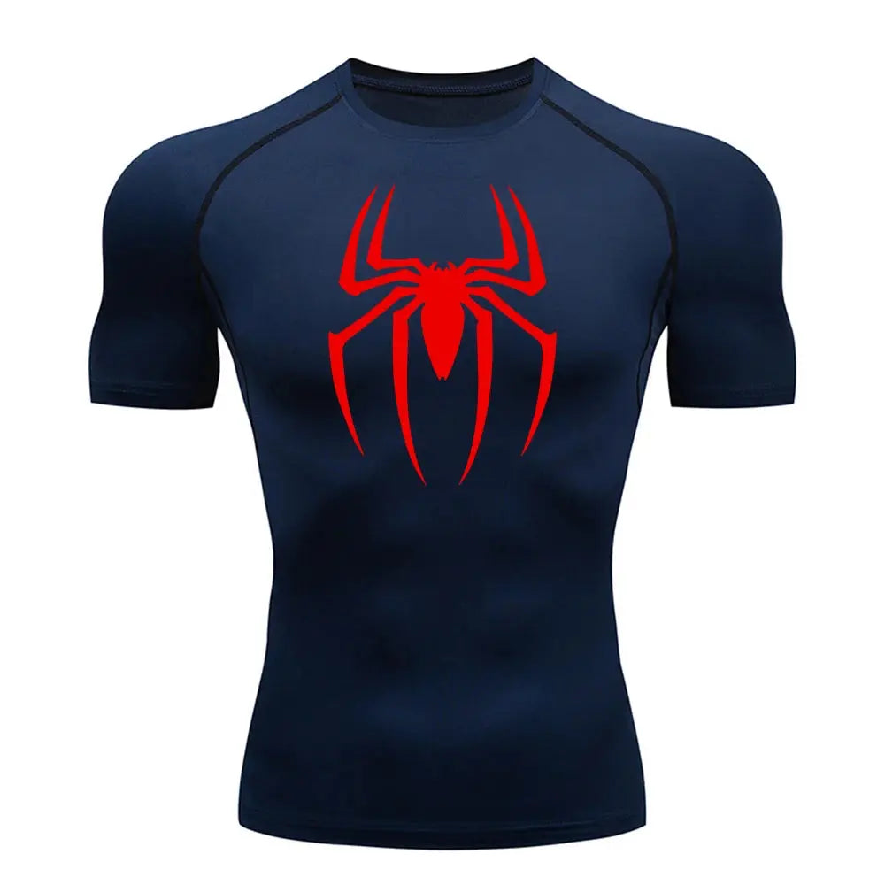 T-shirt de compression pour homme PSFIT™ avec araignée imprimée - Power shift fitness