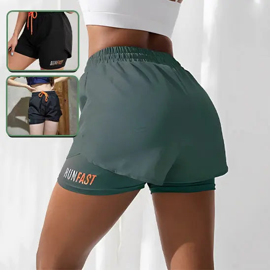 short de running femme Power shift fitness