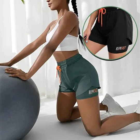 short de running femme Power shift fitness