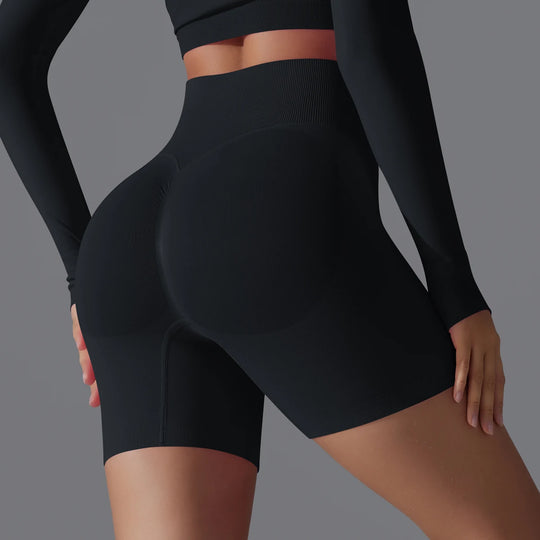 Short-de-sport-femme-Rooftrellen™-noir-conception-sans-couture-qualité-premium-liberté-de-mouvement-et-style-sportif