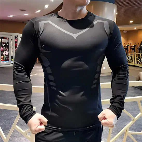 T-shirt de compression à manches longues pour le sport SHEDAOT™ - Power shift fitness
