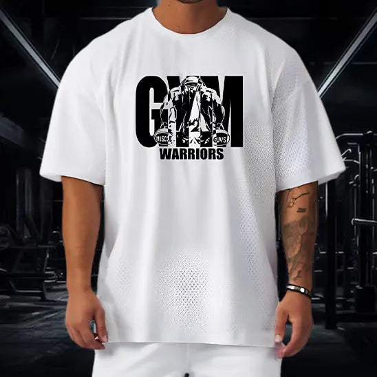 T-shirt-sport-pour-homme-avec-imprime-blanc-style-et-confort