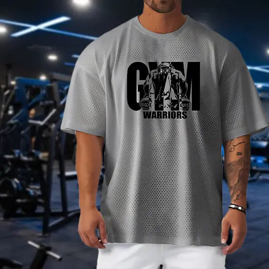 T-shirt-sport-pour-homme-avec-imprime-gris-confort-et-respirabilite