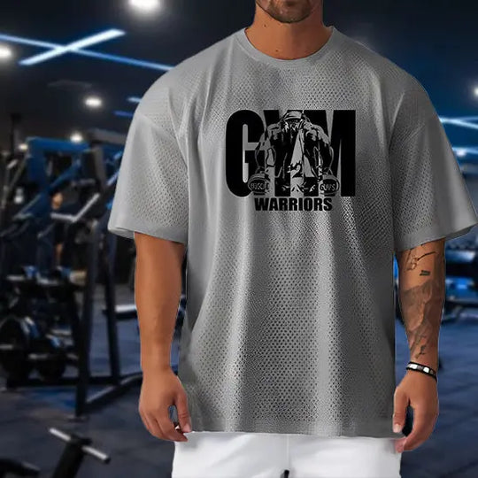 T-shirt-sport-pour-homme-avec-imprime-gris-confort-et-respirabilite