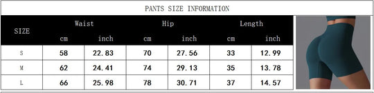 Tableau_des_tailles-Short de sport femme Rooftrellen™