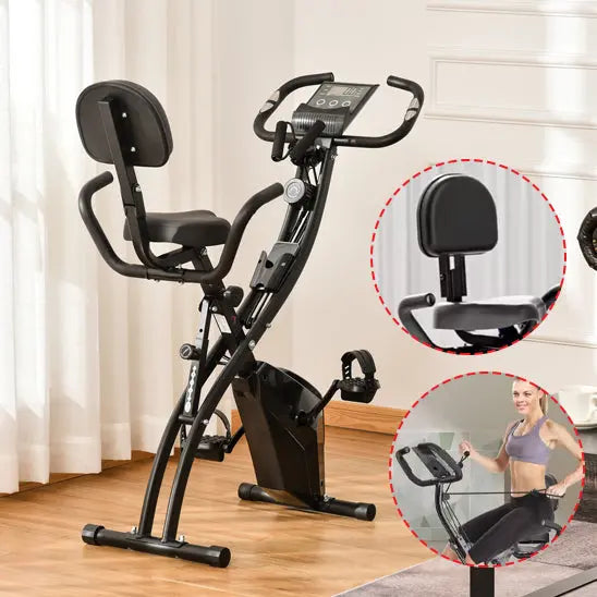 Vélo d’Appartement Pliable avec Dossier bigzzia™ Power shift fitness