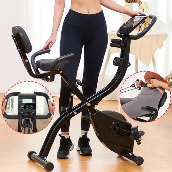 Vélo d’Appartement Pliable avec Dossier bigzzia™ Power shift fitness