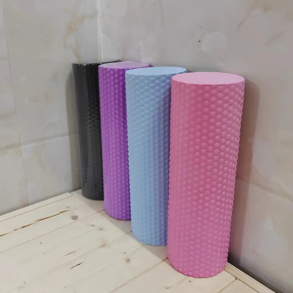 Yoga Roller Round EVA Foam Cylinder Hexagonal Roller for Pilates Exercise Enhanced Home Workouts Diameter 9.5cm Length 29.7cm Power shift fitness