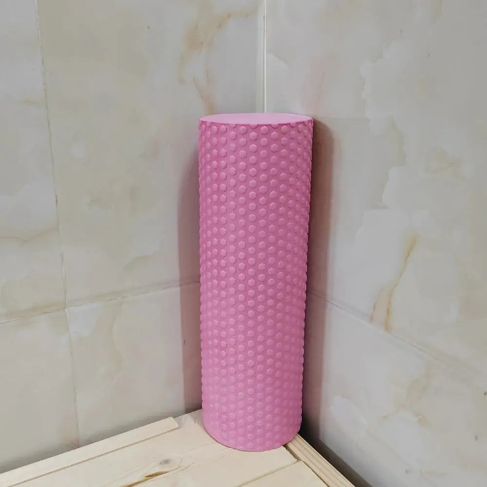 Yoga Roller Round EVA Foam Cylinder Hexagonal Roller for Pilates Exercise Enhanced Home Workouts Diameter 9.5cm Length 29.7cm Power shift fitness
