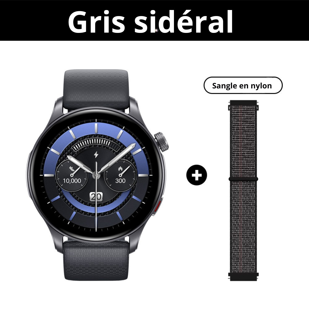 Zeblaze-Btalk-3-Montre-connectée-GPS-AMOLED-1,43-autonomie-7-jours-avec-fonctions-multiples-couleur-Gris sidéral