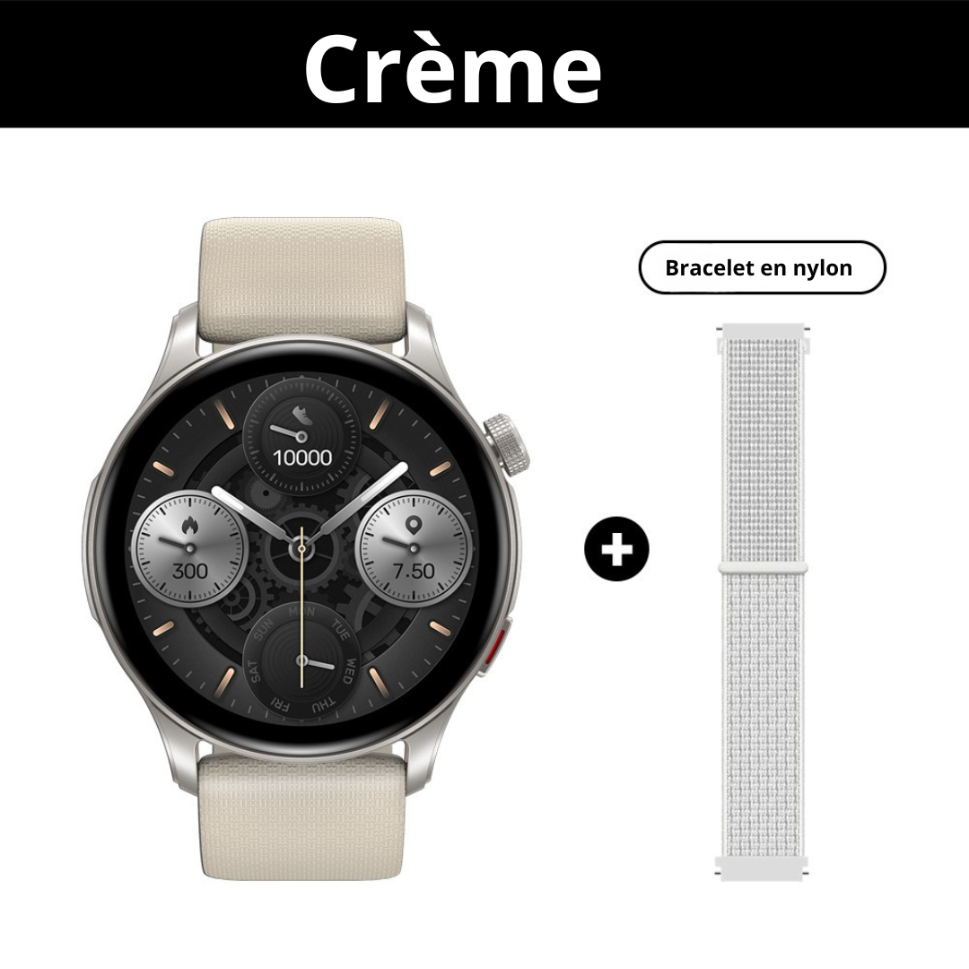 Zeblaze-Btalk-3-Montre-connectée-GPS-AMOLED-1,43-compatibilité-iOS-Android-Bluetooth-5-2-couleur-crème