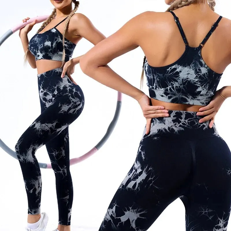ensemble de Sport Femme Tie-Dye Sans Coutures CZGUKE™