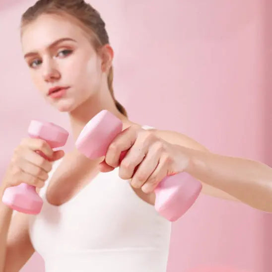 Lot de deux haltères  antidérapants de 0,5 kg - Power shift fitness