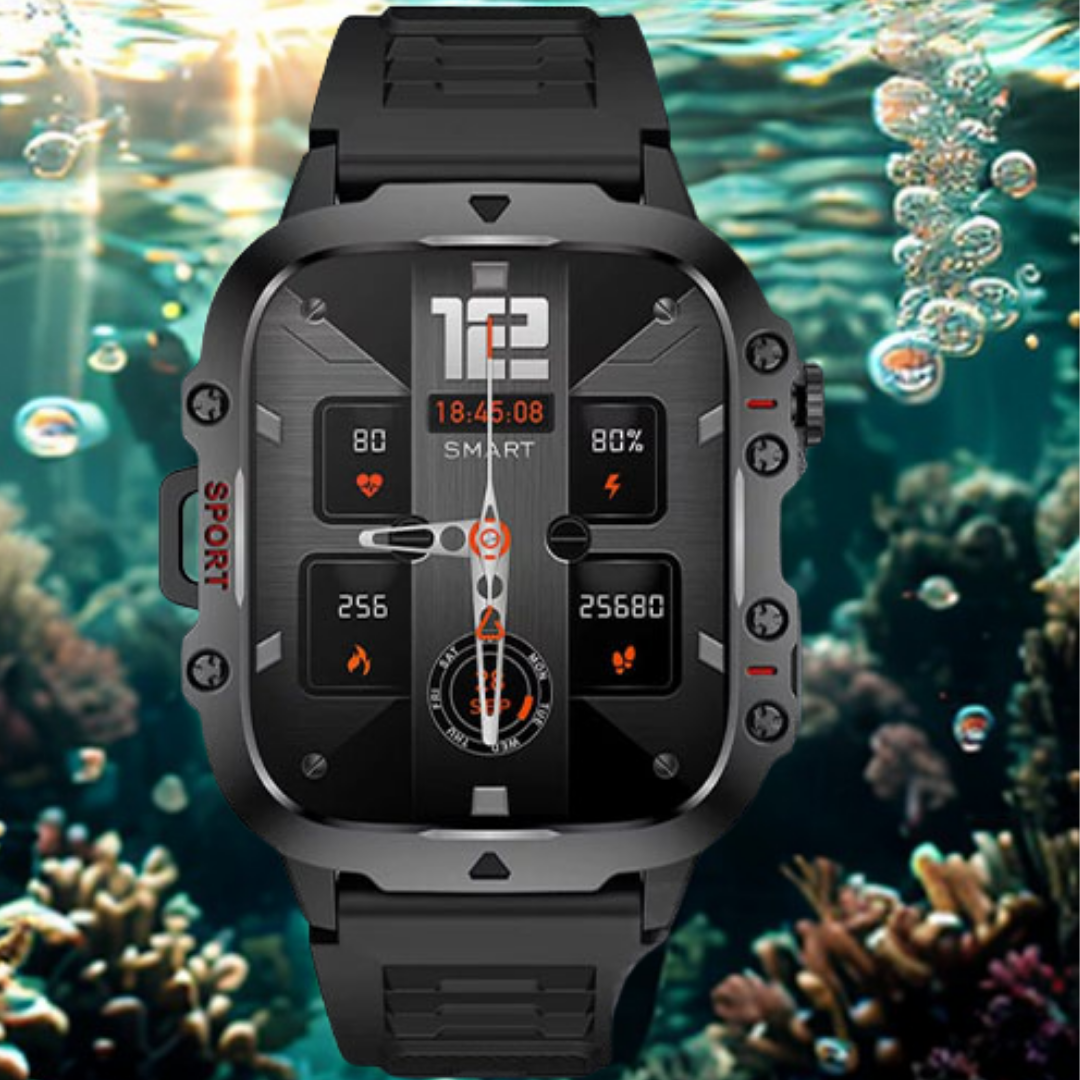 montre fitness noire intelligente et étanche CRTORRS™