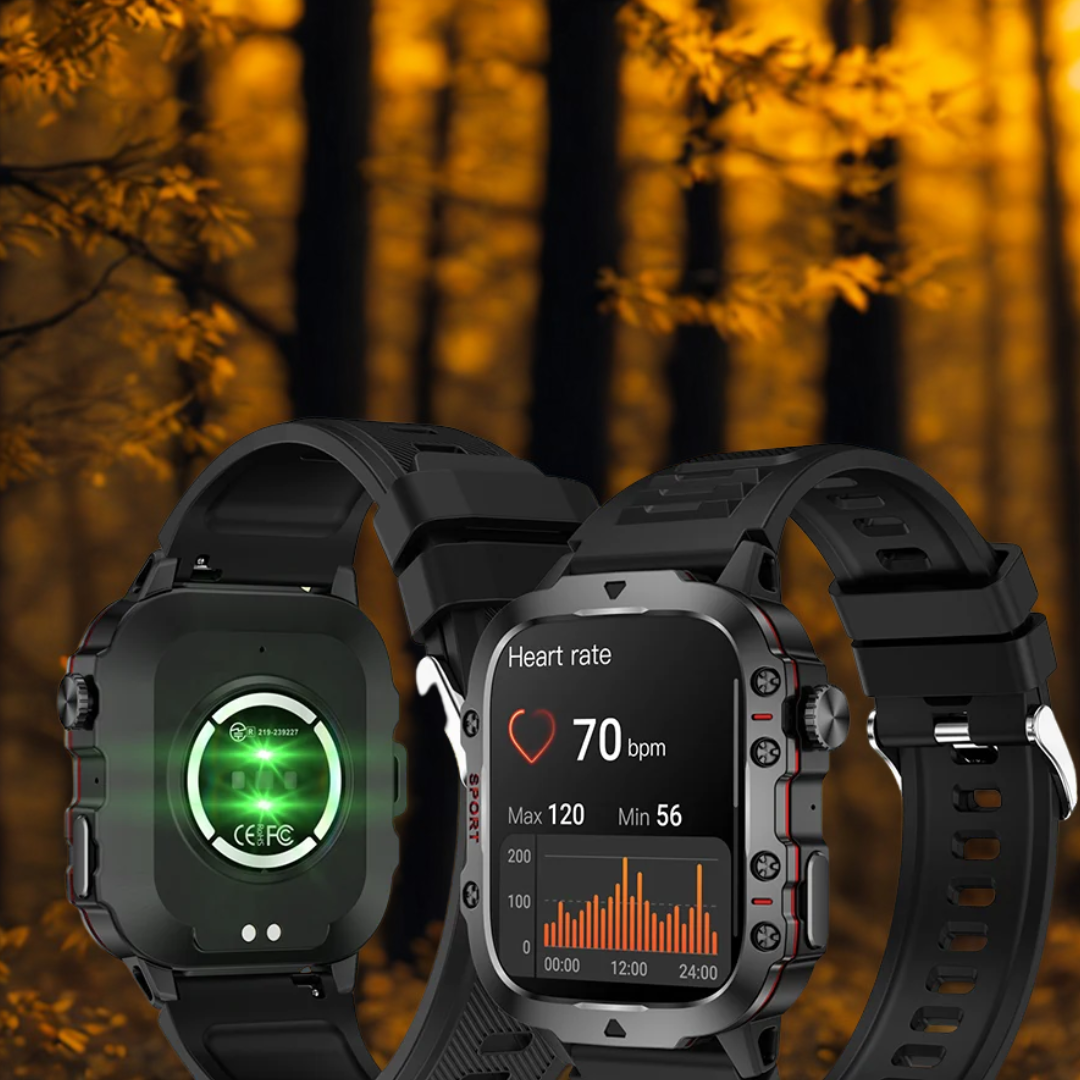 montre fitness noire intelligente et étanche CRTORRS™