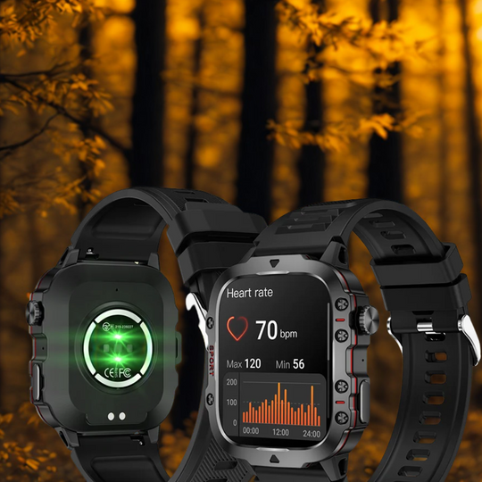 montre fitness noire intelligente et étanche CRTORRS™